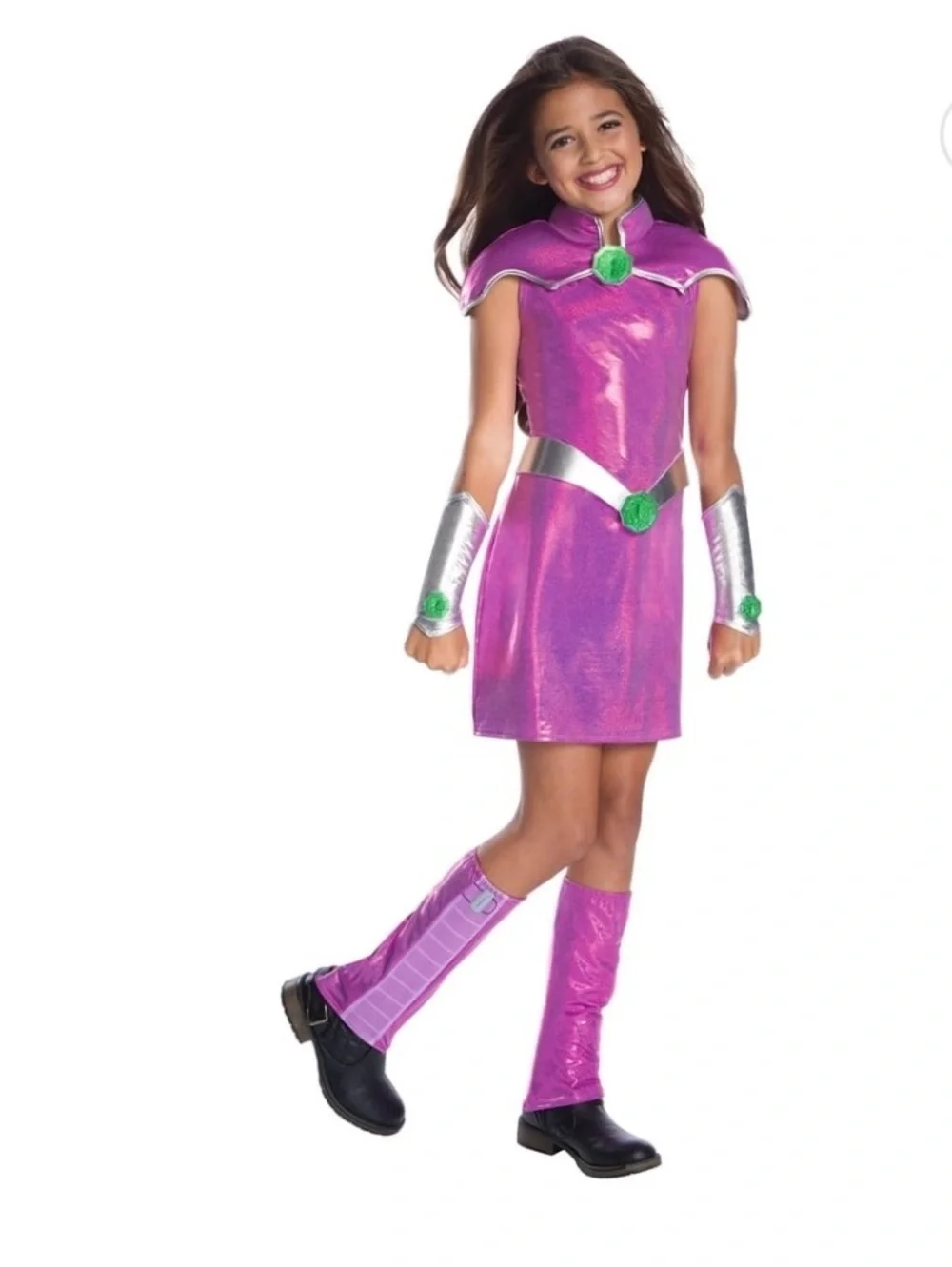 Girls DC Super Hero Girl Starfire Costume, Size Large 10 -12, NEW